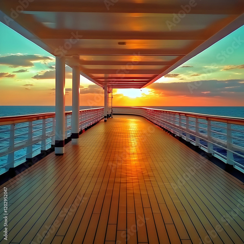 Empty Cruise Ship Deck Refl...