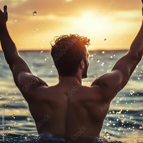 Man Emerges from Ocean at S...