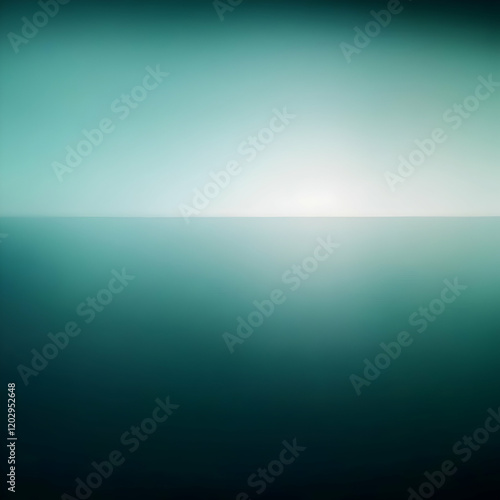 Abstract Blurred Teal and W...