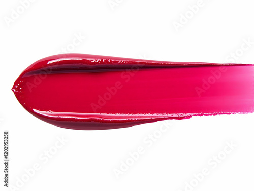 Smear of Red Glossy Liquid ...
