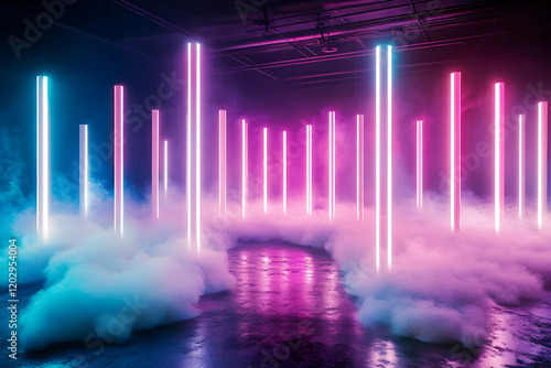 Neon Lights Illuminate a Fo...