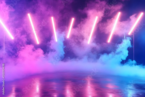 Neon Lights Illuminate a Sm...
