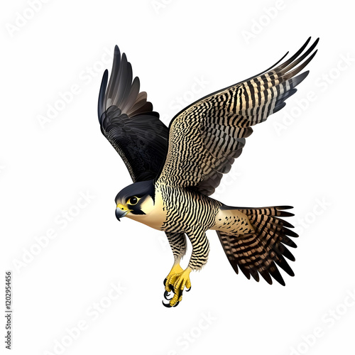 Peregrine Falcon Soaring Gr...