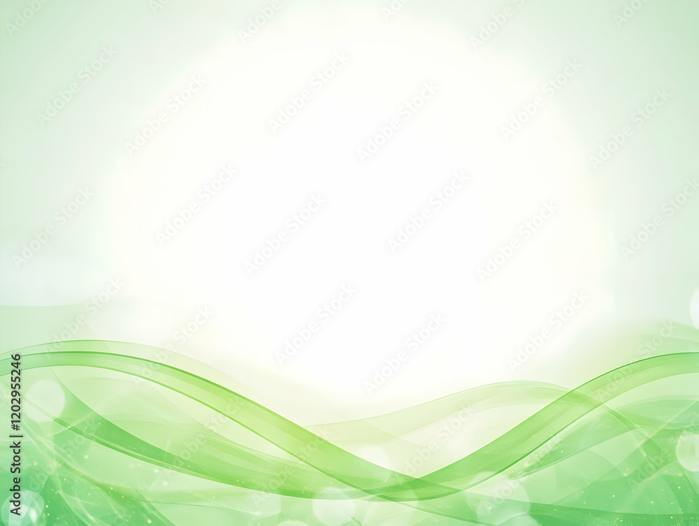 Abstract Green Wave Background Illustration Abstract Green Wave Background Illustration