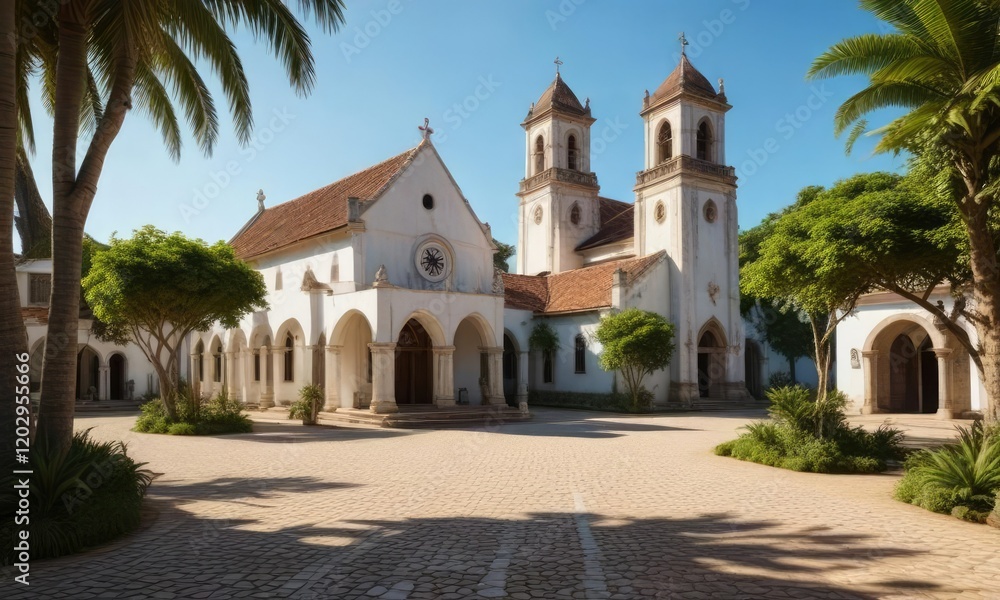Beautifully restored quadrado square in Trancoso with the church as its centerpiece, showcasing Bahian architecture , trancoso, beautifully restored Beautifully restored quadrado square in Trancoso with the church as its centerpiece, showcasing Bahian architecture , trancoso, beautifully restored