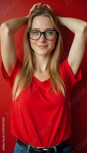 Wallpaper Mural woman wearing glasses Torontodigital.ca