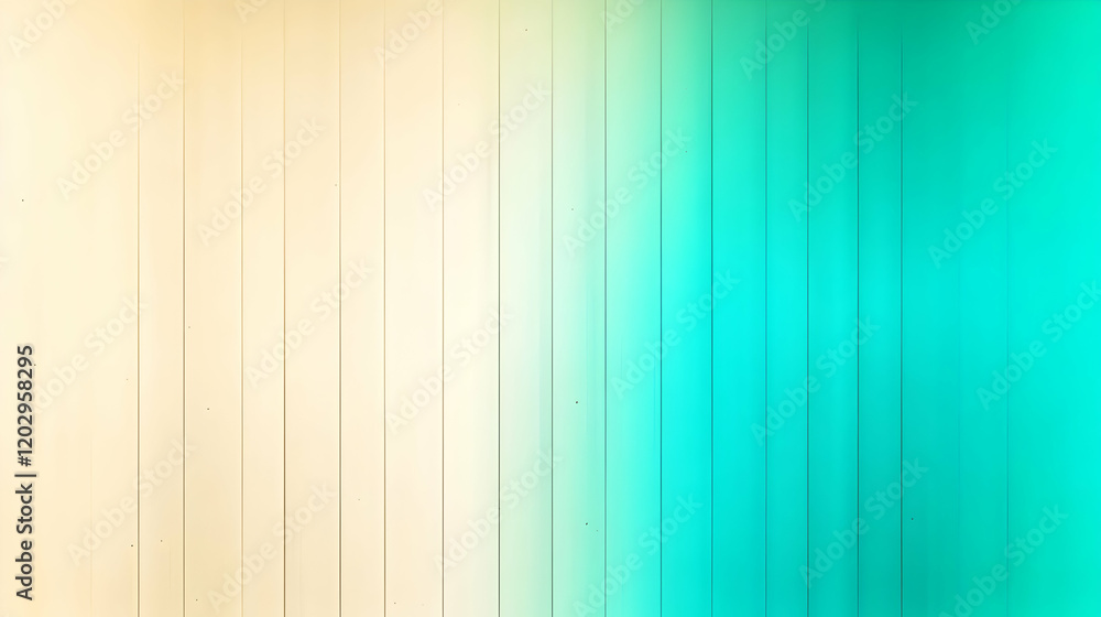 Obraz premium Beige and Teal Wood Panels Form a Gradient Background Texture for Design Projects.