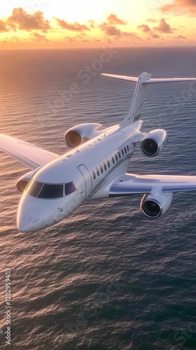 Private Jet Soars Over Tran...
