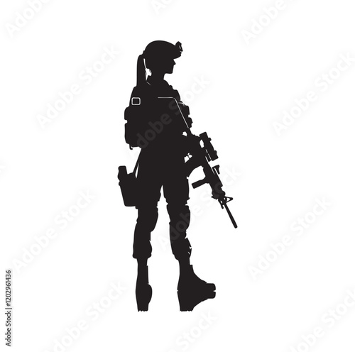 Soldier silhouette vector illustration