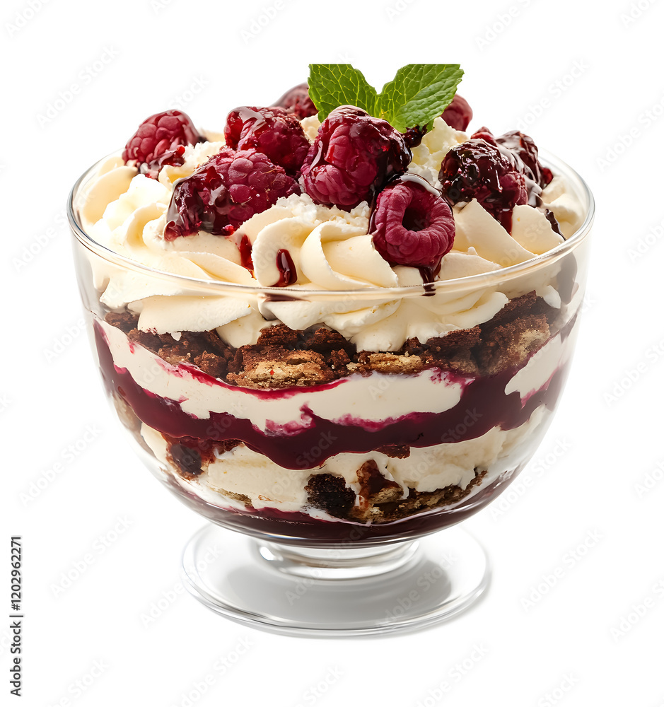 Delicious trifle on a transparent background. isolated background. Delicious trifle on a transparent background. isolated background.