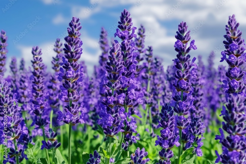 Naklejka premium Purple Flowers Field