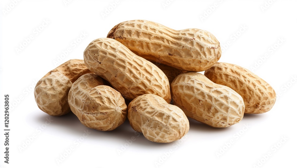 Peanuts in shell, isolated, food, agriculture, healthy snack, white background, ingredient Peanuts in shell, isolated, food, agriculture, healthy snack, white background, ingredient