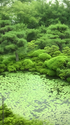Serene Green Garden Flouris...