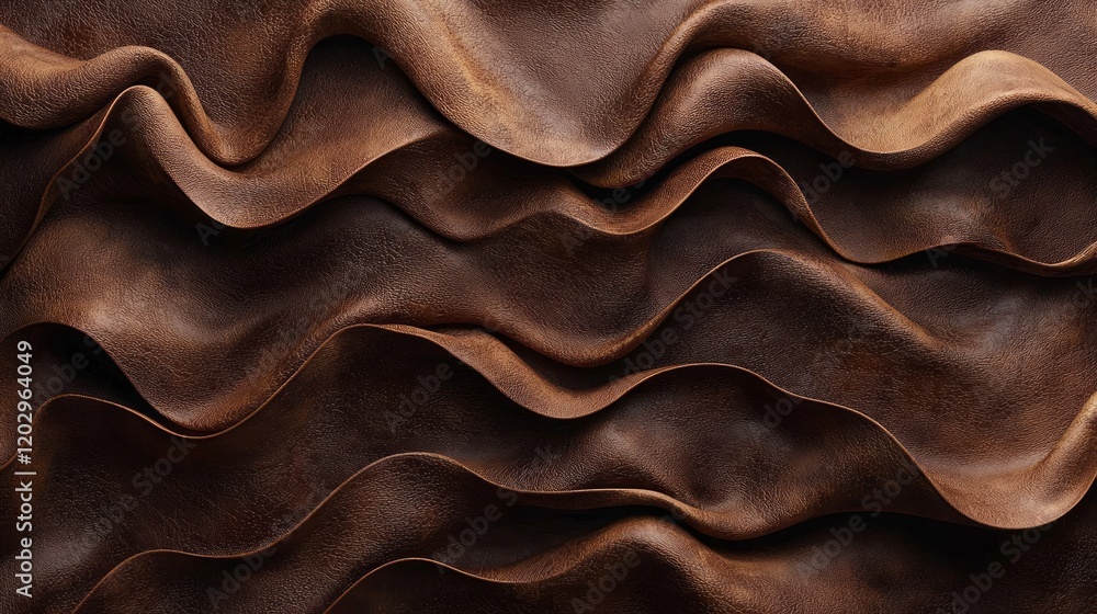 Abstract brown wavy leather texture background; design, website, or print Abstract brown wavy leather texture background; design, website, or print