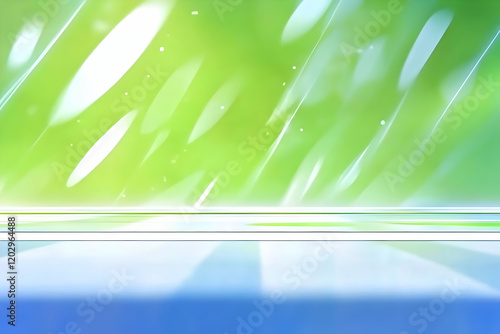 Abstract Green and Blue Gra...
