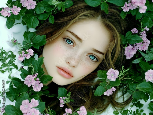 Portrait of Young Woman wit...
