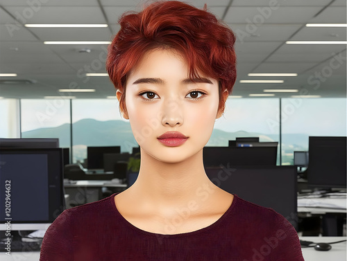 Young Woman with Red Hair P...