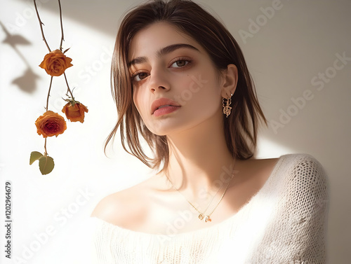 Woman Poses Serenely by Dri...