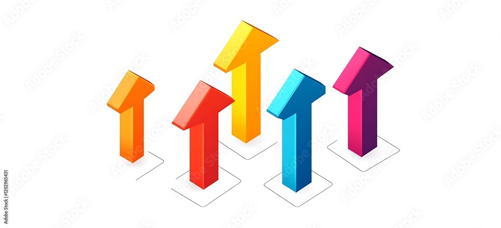 colorful arrows pointing upward, with no background, colorful arrows pointing upward, with no background,