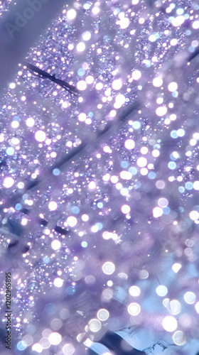 Abstract Purple Glitter Bac...