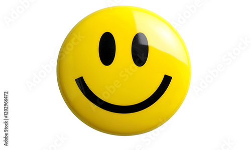 Sunny Smiley Face: A cheerful, classic yellow smiley face with a simple, wide smile and two black eyes.  A universally understood symbol of happiness and positivity. 