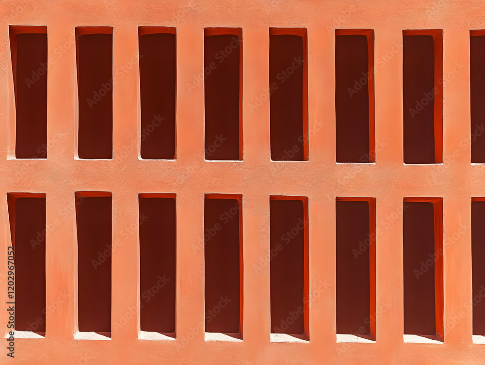 Abstract Orange Wall Background with Slits Abstract Orange Wall Background with Slits