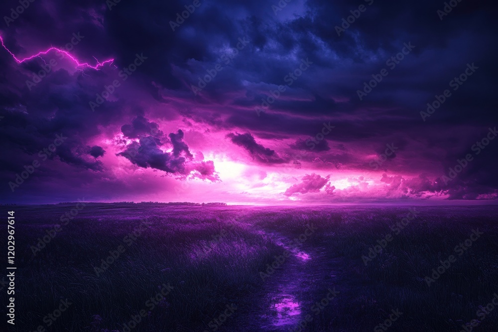 Obraz premium Purple Storm Path