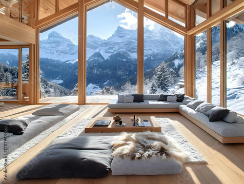 Modern chalet interior show...