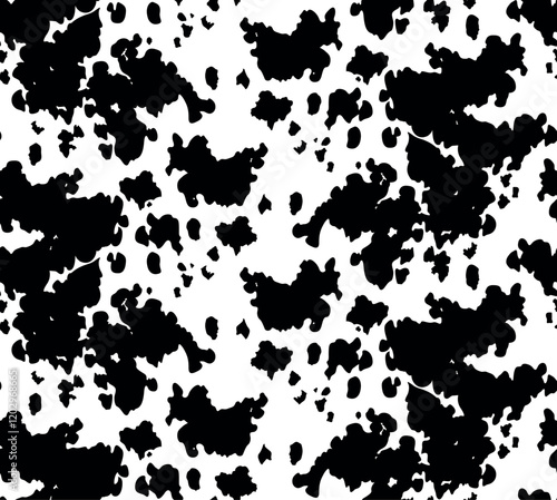 black and white animal print,cow print pattern