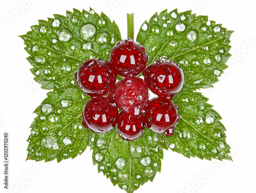Red Berries and Green Leaf ...