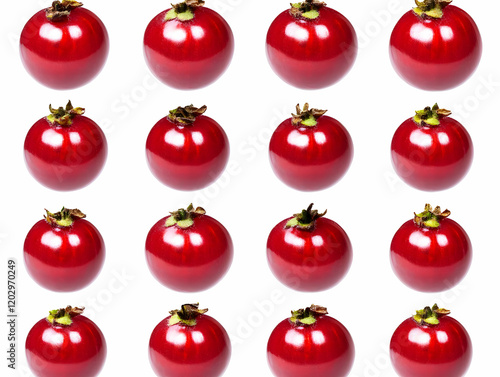 Grid of Ripe Red Berries Is...
