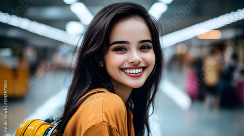 Young Woman Smiles Brightly...