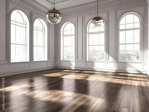 Elegant Empty Room with Arc...