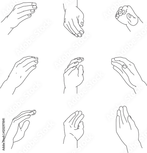 様々な角度から見た包む右手4