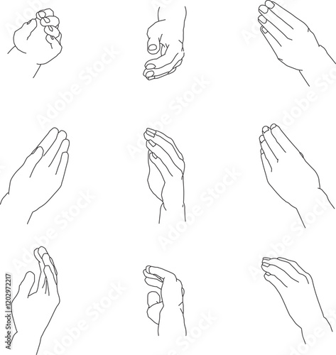 様々な角度から見た包む左手5