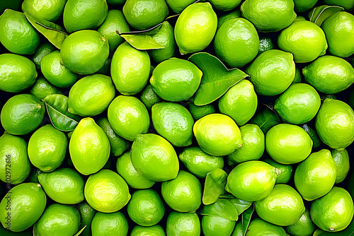 Abundant Fresh Green Limes ...