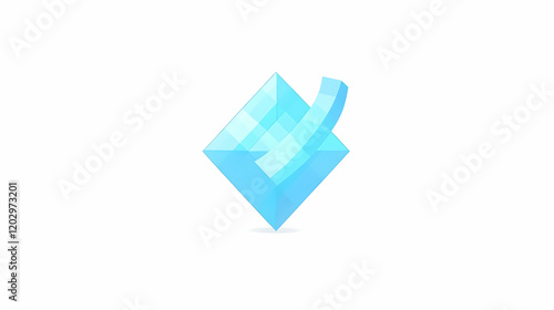 3D Check Mark in a Diamond ...
