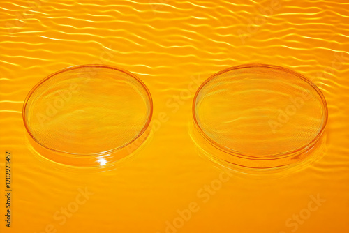 Two Glass Discs Float on Ri...