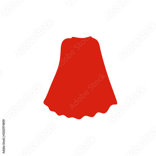 Cartoon superhero red cape