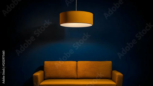 Yellow Sofa Illuminated by ...