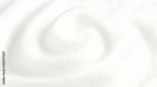 White Cream Swirls Smoothly...
