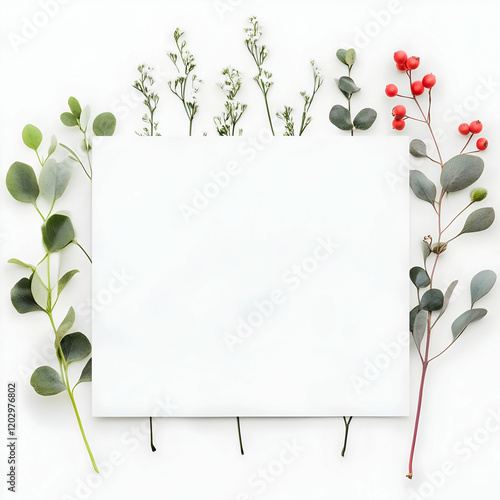 Blank Card Mockup Decorated...