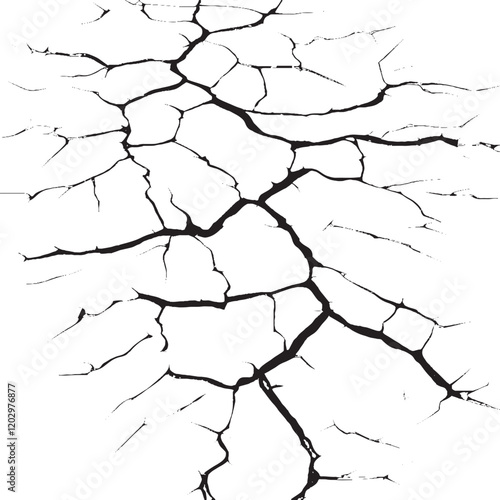 Broken transparent glass vector template for a design background.
cracked concrete wall, Sketch crack texture. Ground cracks, breaks on land surface from earthquake