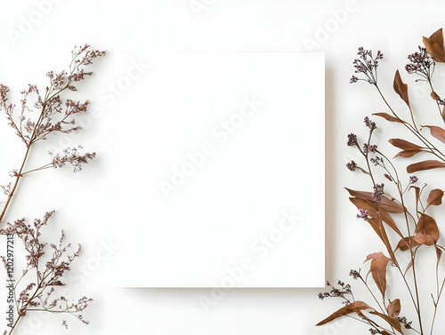 Blank White Paper with Drie...