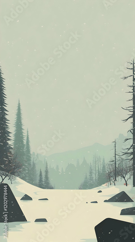 Serene Winter Landscape Sho...