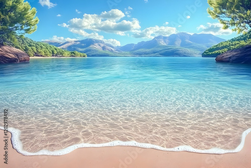 Tranquil turquoise bay meet...