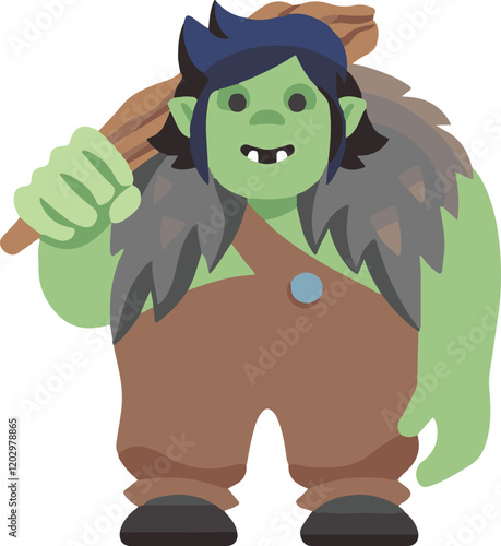 Troll vector icon on white background. 