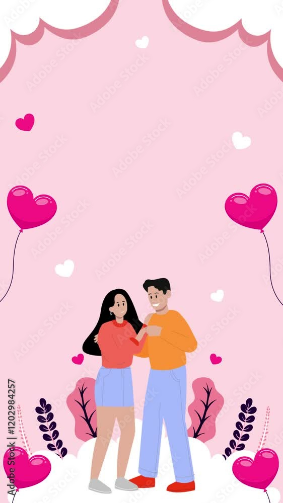 Romantic Couple in Love Background for Valentines Day Instagram Story A couple seated on a park bench, gazing at each other surrounded by a glowing heart aura. Romantic Couple in Love Background for Valentines Day Instagram Story A couple seated on a park bench, gazing at each other surrounded by a glowing heart aura.