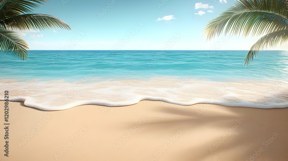 Tropical Beach 3D Background Tropical Beach 3D Background