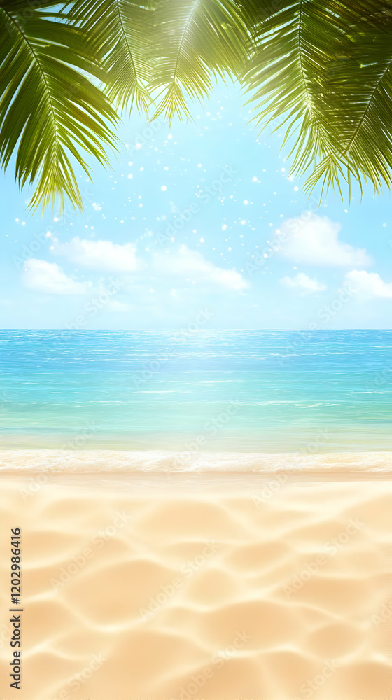 Tropical Beach Summer Background Illustration Tropical Beach Summer Background Illustration